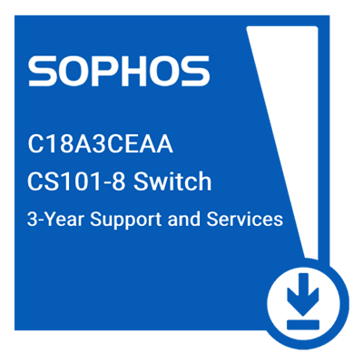 (NEW VENDOR) SOPHOS C18A3CEAA Switch Support and Services for CS101-8 - 36 MOS - C2 Computer