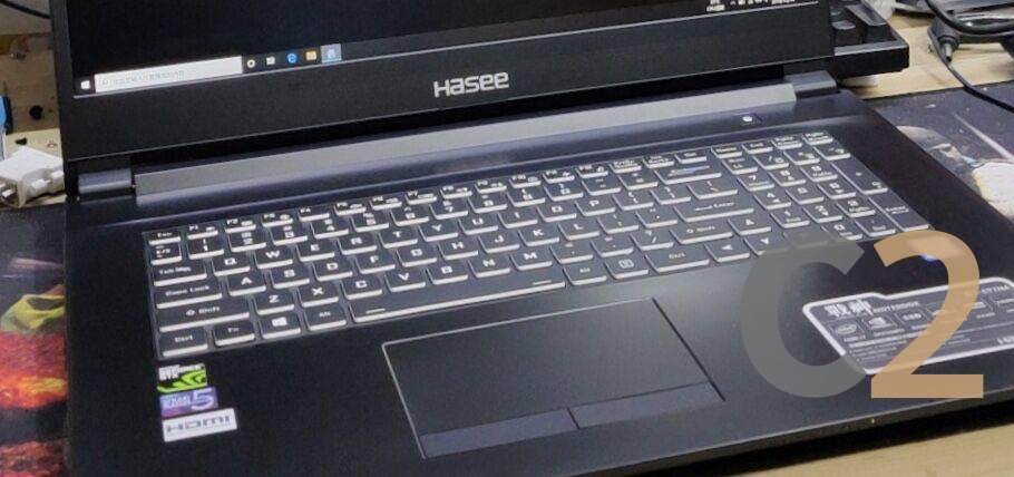 (USED) HASEE G7 I7-9750H 4G 128-SSD NA GTX 1660 TI 6G 17.3" 1920x1080 Gaming Laptop 95% - C2 Computer