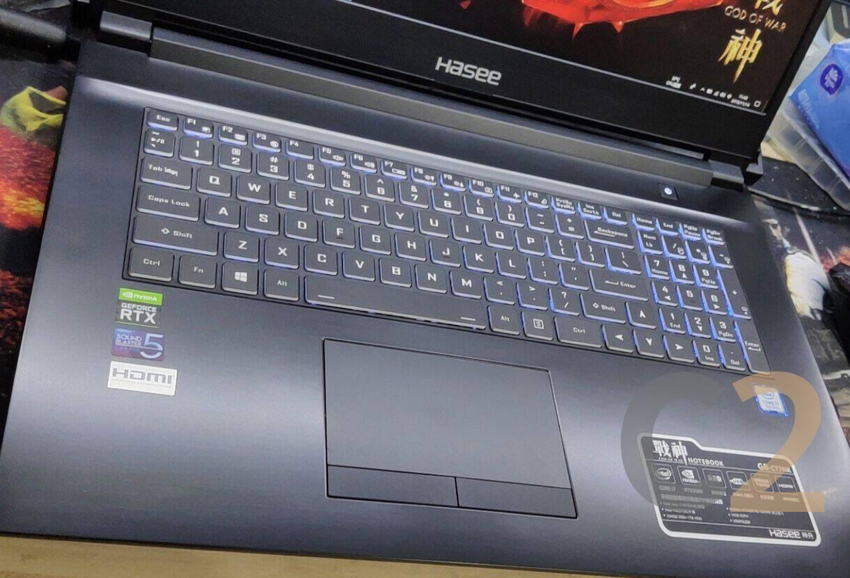 (USED) HASEE G8 I7-9750H 4G 128G-SSD NA RTX 2060 6G 17.3" 1920x1080 Gaming Laptop 95% - C2 Computer