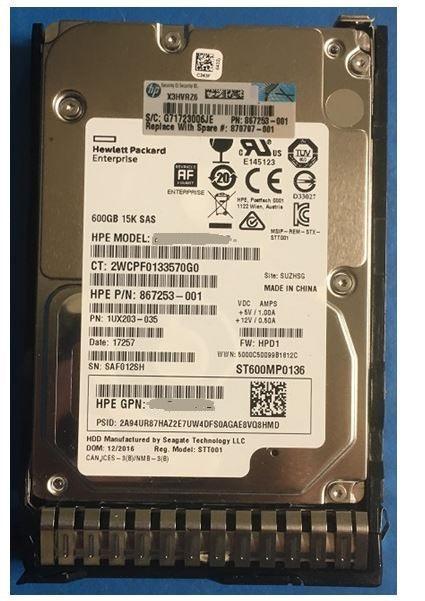 (NEW PARALLEL) HPE EH000600JWHPH 600GB 2.5 INCH SAS 12GBPS 15000RPM 硬碟 - C2 Computer